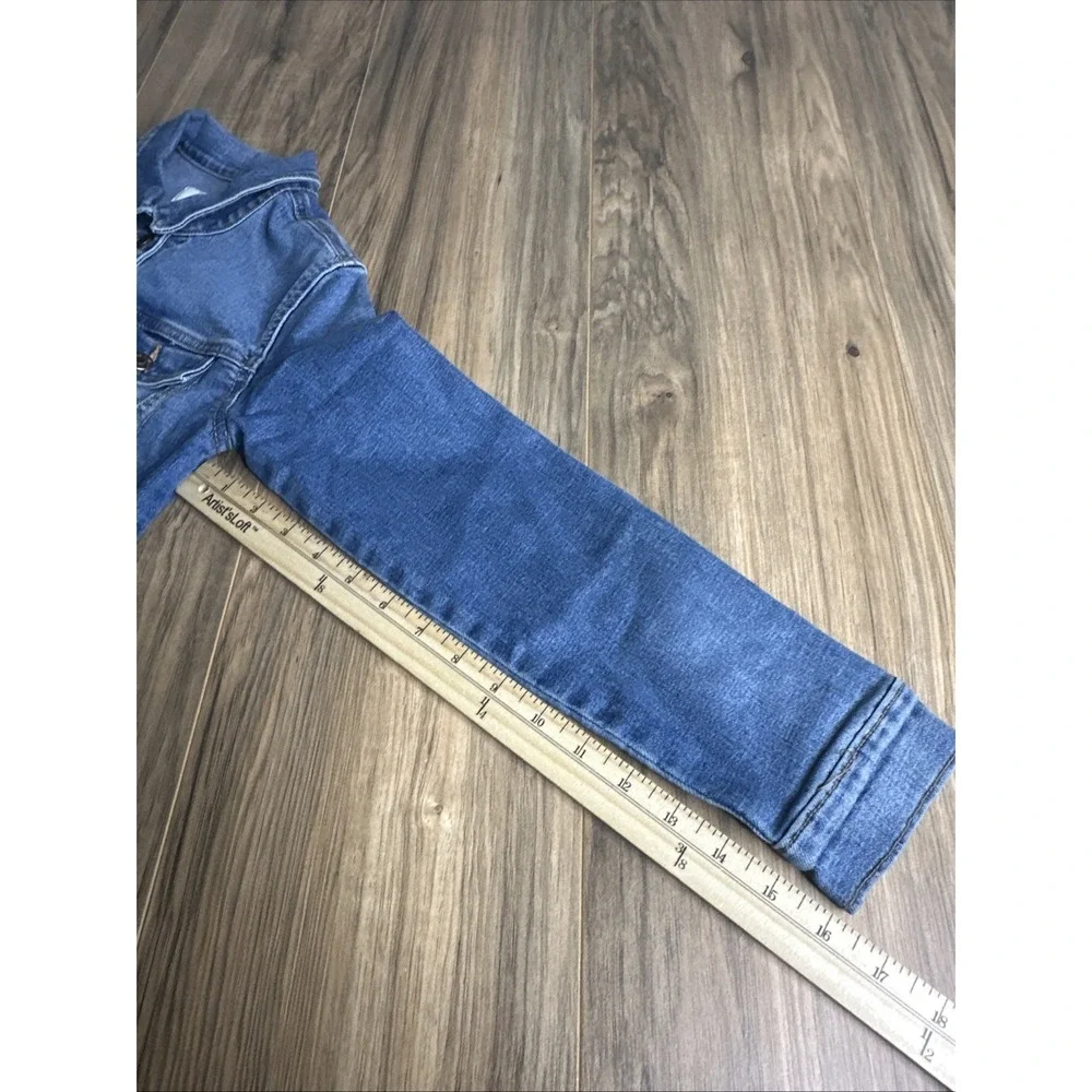 Old Navy Girls Med Wash Denim Button Up Blue Jean Jacket, Size L‎ (10-12)